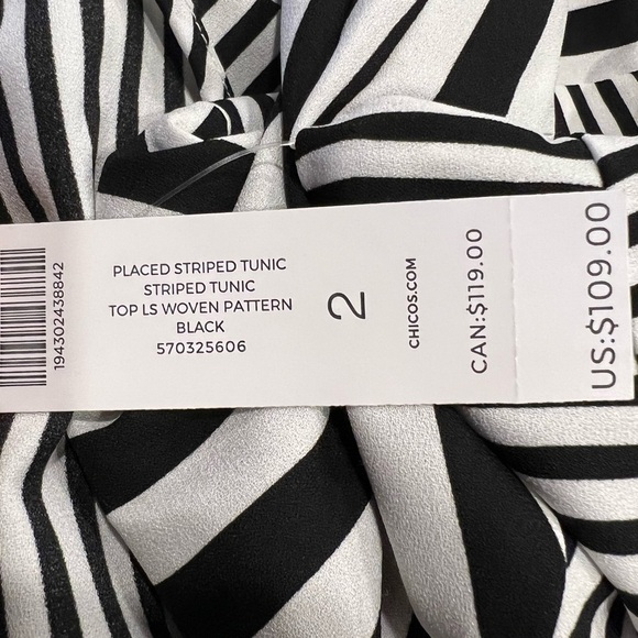 NEW CHICO’S STRIPED TUNIC - SOLD OUT - Picture 7 of 9